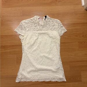 Le Chateau Ivory Lace Blouse